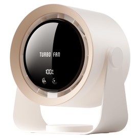 YUBOMT Desk Fan 5400mAh Rechargeable Portable Fan 100 Speeds Adjustable Table Fan with Digital Display for Bedroom,Dining Room,Living Room,Home,Office,Outdoor,Travel,Campin,White