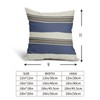 Aytipun Navy Blue Striped Pillow Covers 16x16 Set of 2