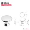 Decoranddecor Calico Kitchen Cabinet Knobs 32mm Diameter Minimal Round Design