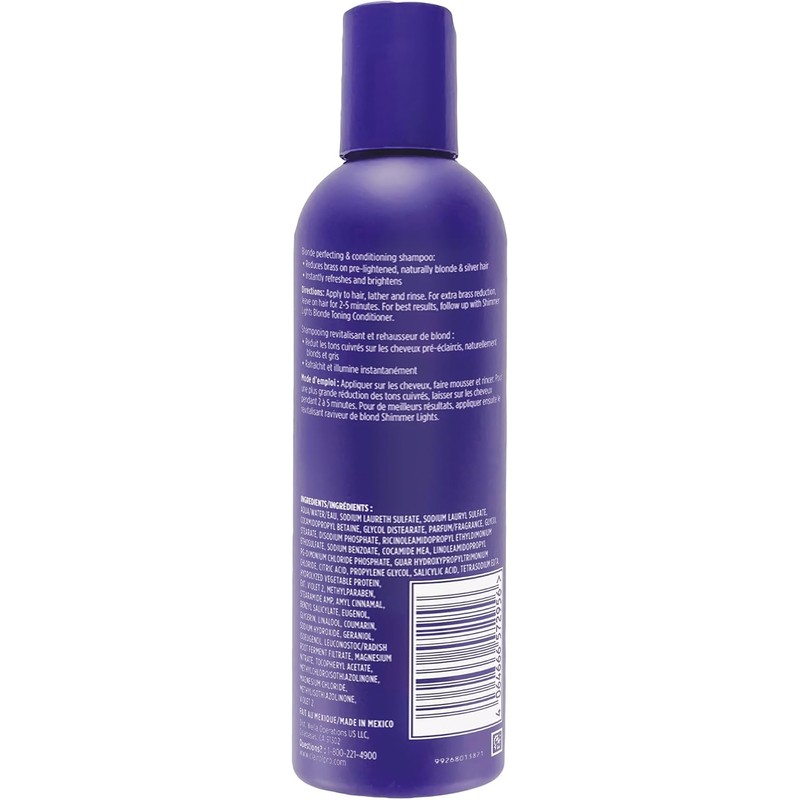 Clairol Open Line Shampoo Acondicionador Morado Shimmer Lights, 236 ml