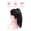 PARXITN Claw Jaw Clip-In Ponytail Hair Extensions, Synthetic Hairpiece, Black,