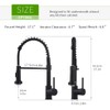 GIMILI Black Kitchen Faucet with Sprayer Modern Single Handle Pull