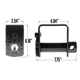 US Cargo Control Storable Weld-On Tie Down Winch, Bottom Mount Winch for Truck and Trailer Tie Down, Heavy Duty Steel for High Strength Weld-On Application, 4 Inch, Black, Case of 5