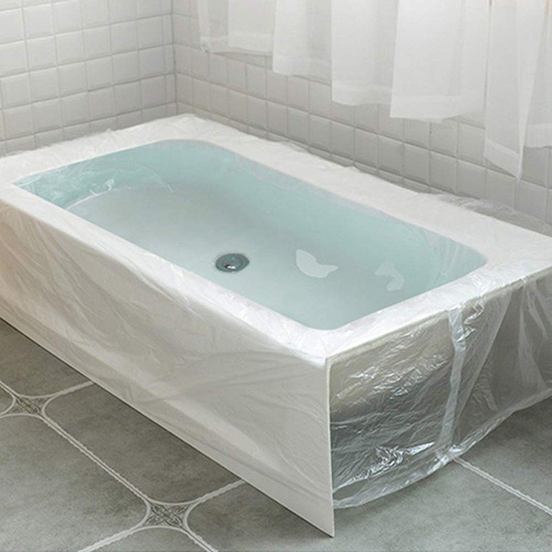 SALPPLEA 10 Pack Disposable Bathtub Cover Liner, Ultra Large Bathtub