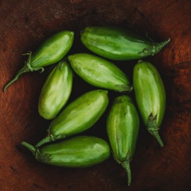 Jilo Comprido Verde Claro Eggplant - 25 Seeds - Brazilian Heirloom Green Eggplant, Non-GMO Heirloom Eggplant Seeds for Planting in The Home Garden, Thresh Seed Company