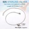 SILVERCUTE Women's Anklets Initial N Sterling Silver Chain Ankle Bracelets