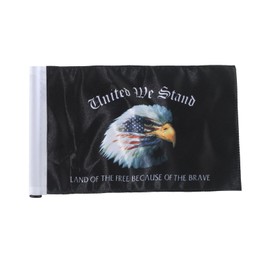 6 by 10 IN Eagle American Motorcycle Flag United We Stand Land of the Free Because of the Brave Double-sided and Double-stitched Polyester for Harley Honda Goldwing CB VTX CBR Yamaha