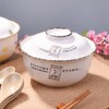 Swlthwen Ceramic Ramen Bowl with Lid Soup Bowls with Lid
