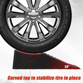 MaxxHaul 50979 Tandem Trailer Ramp (1Pc) – 5.5" Lift Height, 20,000 lbs Capacity, Non-Slip Durable PP Construction – Ideal for RVs, Campers, Trailers, and Tire Maintenance