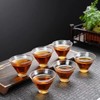 Rxcvkmw 6 piece set Japanese style Glass Tea Cup, Glass