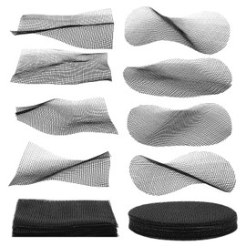 NQEUEPN 50pcs Flower Pot Hole Mesh Pad, 4 Inch Round/Square Flower Pot Mesh Screen Bonsai Bottom Drainage Grid Mesh Plant Pot Screen Mesh Mat for Garden Potted Plants to Prevent Soil Loss