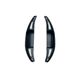 EVOGEAR External Benz Dedicated Paddle Shift Cover Aluminum (Type D) W213 E300L E350L E63S 2020 2021 Steering Paddle Shift Extension Accessory Custom Parts (Black)
