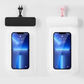 Waterproof Smartphone Pouch Crossbody Clutch for Water Activities 01 Slide Waterproof Pouch - White