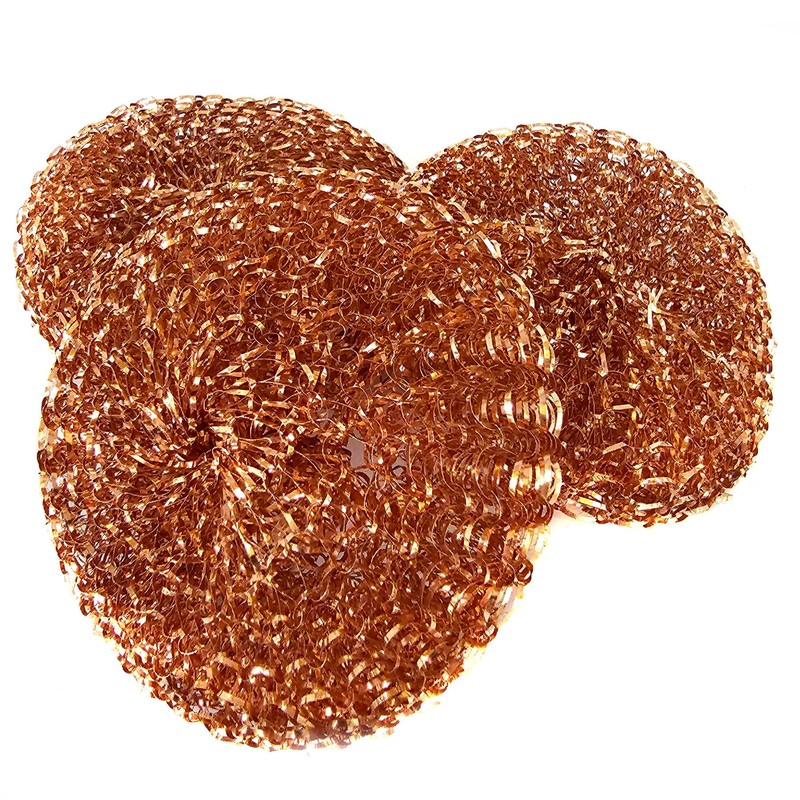 escleano Copper Sponges, Scourer, 100% Copper, Cleaning Sponge, Pot Scraper,
