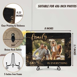 SIXEIGHT Family Definition Picture Frame Family Is Everything Wooden Photo Frame Natural Wood Picture Frame for Families Dad Mom Grandparents Father from son Desk Decor 4x6 Photo Frame-A19