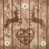20 Napkins Deer and Edelweiss on Wood | Bavarian |