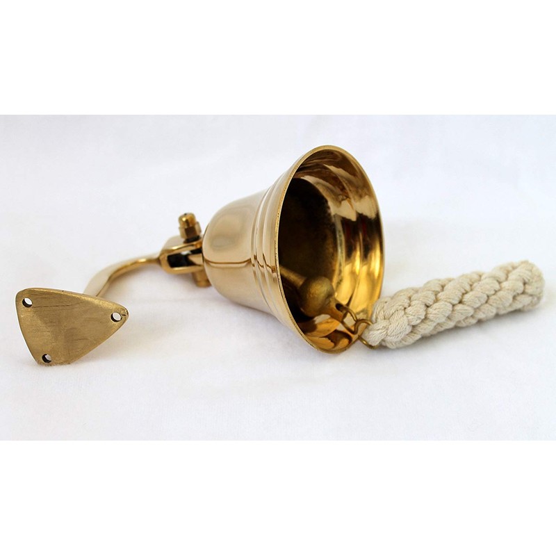 dekoundmeer Wall Bell Polished Brass 230 g Diameter 8 cm