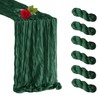 6 Pack Emerald Green Cheesecloth Table Runner 35 x 120