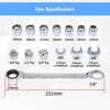 Yuesstloo 15pcs Universal Ratcheting Serpentine Belt Tool Set, Serpentine Belt