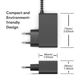 KFD Power Supply 15 V Charger Cable for Sony SRS-XB3 SRS-X55 SRS-BTX500 SRSXB3 AC-E1525 XB3/BLK/BLUE/RED AC-E1530 Bluetooth Wireless Portable Speaker SRSXB3 XB3 SRSBTX500 Charger