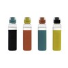 SOMA Glass Water Bottle with Silicone Sleeve, Sport Cap, 17-ounce,