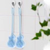 Bath Body Brush Guitar Shaped Long Handle Double Sides Exfoliating