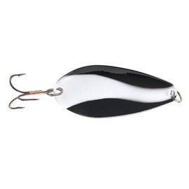 Blue Fox SSP5BW Strobe Tear Drop Spoon 3-3/4", 1 oz, Black White