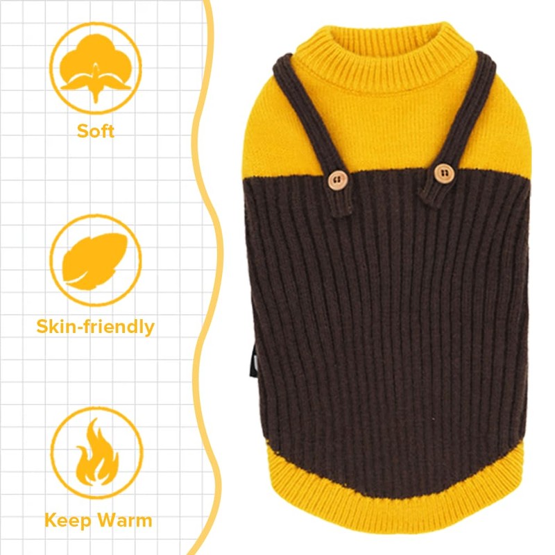 HowlyWoof Dachshund Sweater for Fall Winter, 2-Leg Dog Knitwear with