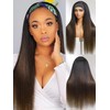 Julia Hair 12A Headband Wig Human Hair Yaki Straight Glueless