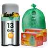 Trash bags 13+ gallon tall kitchen,100count,Extra Thick1.11 Mills,Compostable bags,Kitchen Compost