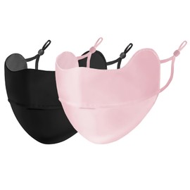 KUKASEN Sun Protection Breathable Face Mask UPF 50+, Reusable Ice Silk Cooling Face Cover for Running, Cycling, Washable