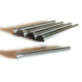 Pack of 5 Spiral Springs, Line Guide, Steel Spring 100 mm Long, Diameter 10 mm for Line Guidance / Cord Winder