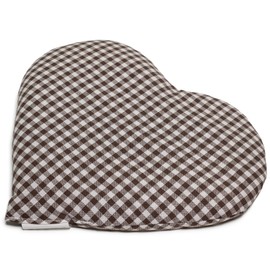 Cherry Stone Cushion Heart Approx. 30 x 25 cm – Brown/White – Heat Cushion – Grain Cushion – A Charming Gift