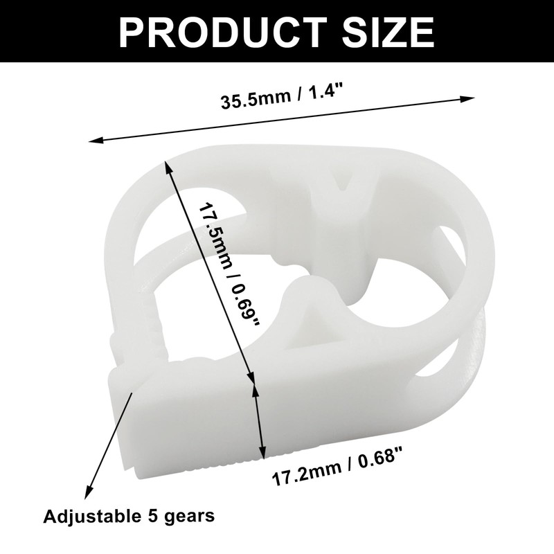 Plastic Tubing Clamps, 1/4"-1/2"(3-6mm), 5Pcs