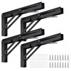Vivikivi Folding Shelf Brackets - 4 Pcs 10 Inch Heavy
