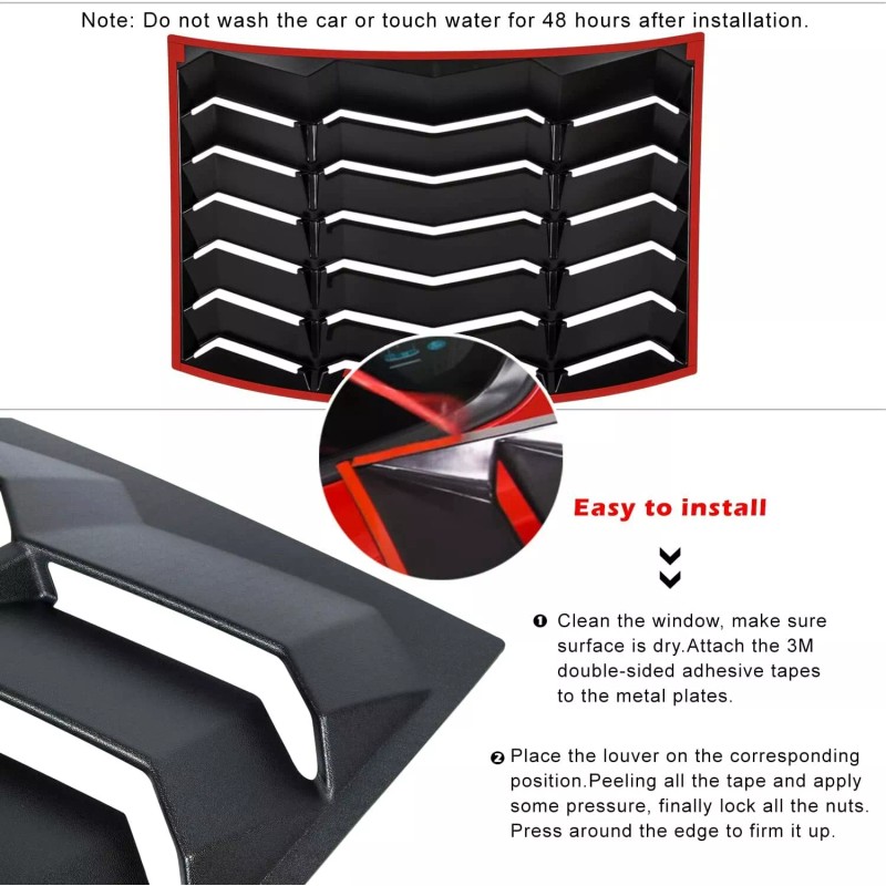 Bonbo Rear & Side Window Louvers Cover For 10-15 2011