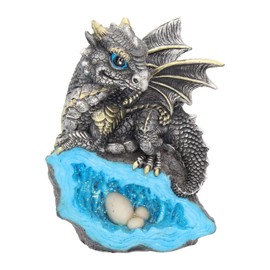 Nemesis Now U2050F6 Nest Guardian Figurine 14cm Blue, Resin, One Size