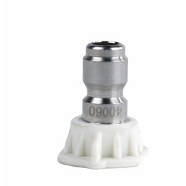 Erie Tools 4.5 Stainless Steel Orifice 40 Degree 1/4in. Quick Connect 4000 PSI High Pressure Washer Spray Nozzle Tip