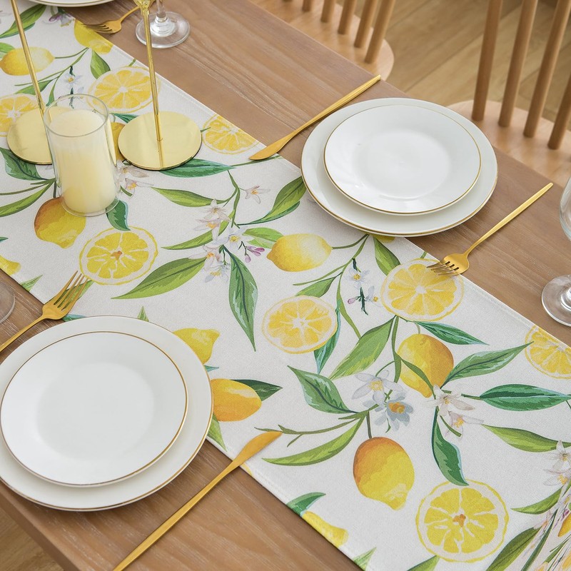 Modern Table Runner Lemons Table Runner Living Room Yellow 33