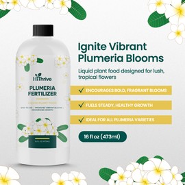 16oz Plumeria Fertilizer - Makes 16 Gallons of Liquid Plant Food for Plumeria Plants Live, Tropical Plant Fertilizer for Vibrant Flowers, Glossy Leaves, and Strong Roots - Nutrient-Rich Flower Food