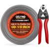 CELYND Stainless Steel Cable for Railing - 100FT 1/8" T316