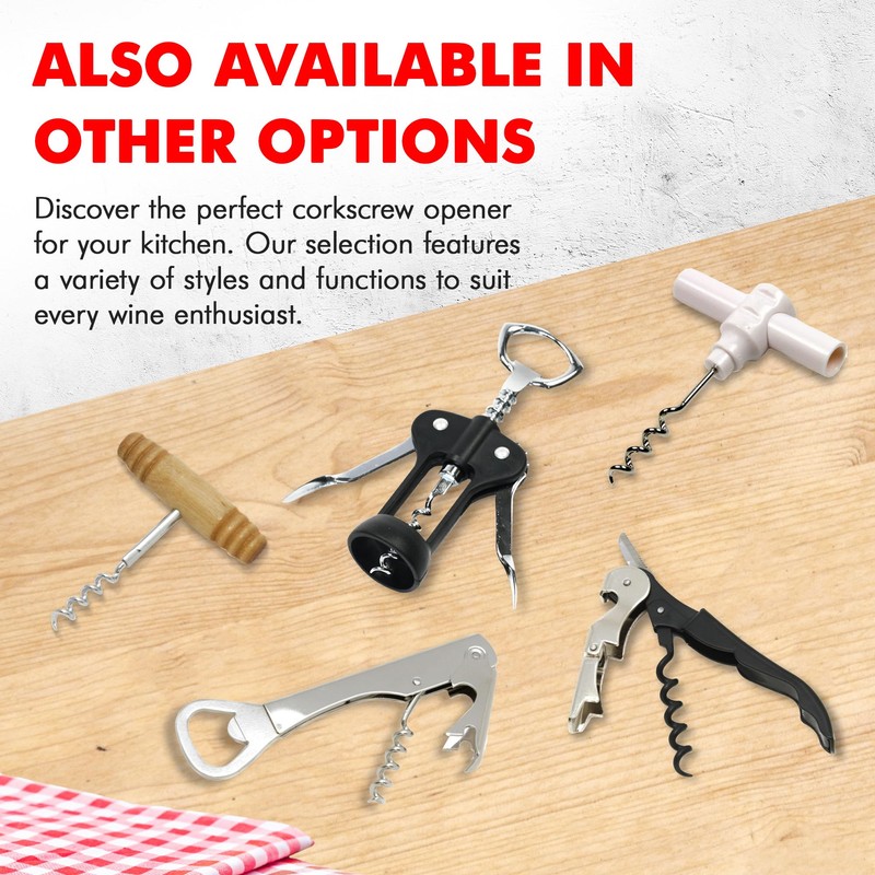 Chef Craft Select Travel Corkscrew, 4 inches in length, White