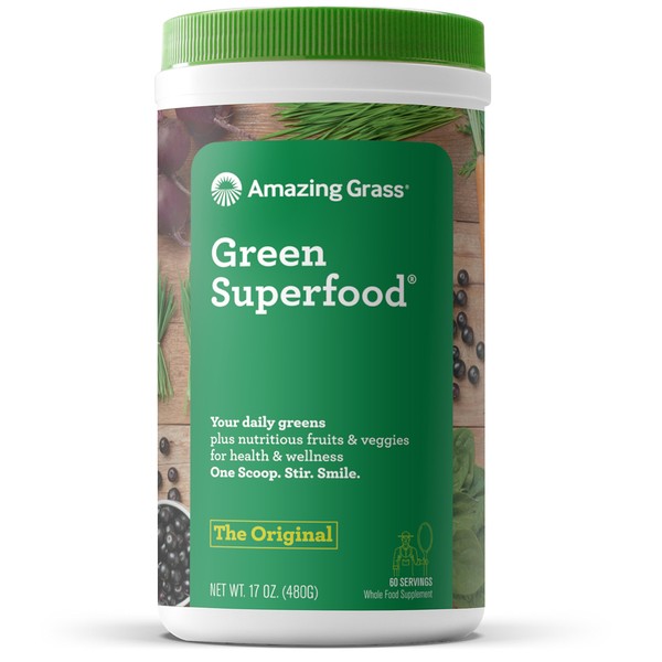 Amazing Grass Green SuperFood Original, 60 Servings, 17 Ounce