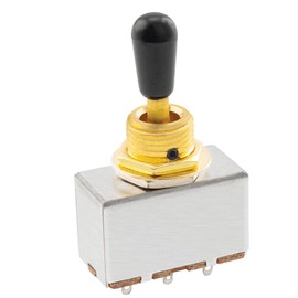 Musiclily Pro 3-Way Box Style Pickup Selector Toggle Switch for Electric Guitar, Gold