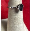 Natural Creations sterling silver stackable ring Size 8 Black Tourmaline