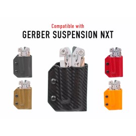 Gerber Kydex Multi-Tool Sheath Holder for the GERBER SUSPENSION NXT - USA Made! - Carbon Fiber Red