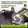 KAFAHOM Leaf Blower and Weed Eater Rack with Charging Station,