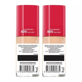 COVERGIRL Outlast Extreme Wear 3 In 1 Foundation 800 FAIR IVORY, 2-PACK! (READ)