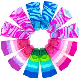 Swimming Training Fins,Kids Swim Fins,Comfortable Swimming Flippers Suitable for Children,Beginners,Girls,Boys,Adults (XXS, 2C-ZAAmericanBlue)