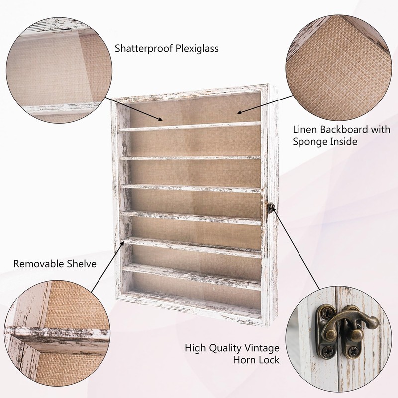 Hodeframe Shadow Boxes Display Cases 16x20 with Removable Shelves, 2.2